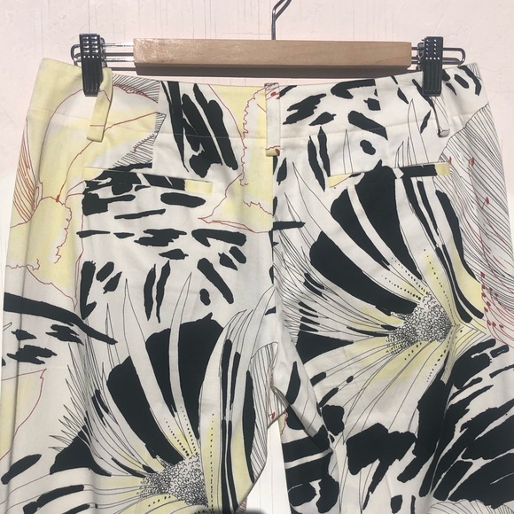 Elie Tahari Wide-Leg Botanical Print Cotton Pant 4 - Picture 6 of 7